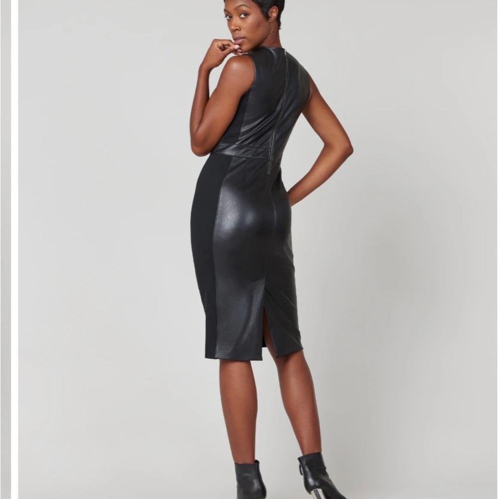 Spanx faux leather dress